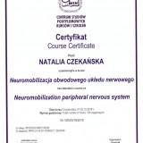Certyfikat - Neuromobilizacja obwodowego układu nerwowego